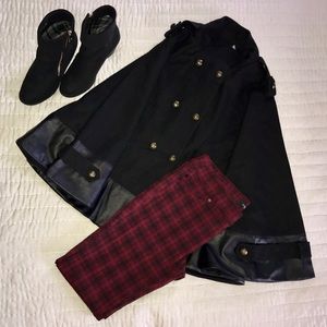 Black poncho coat