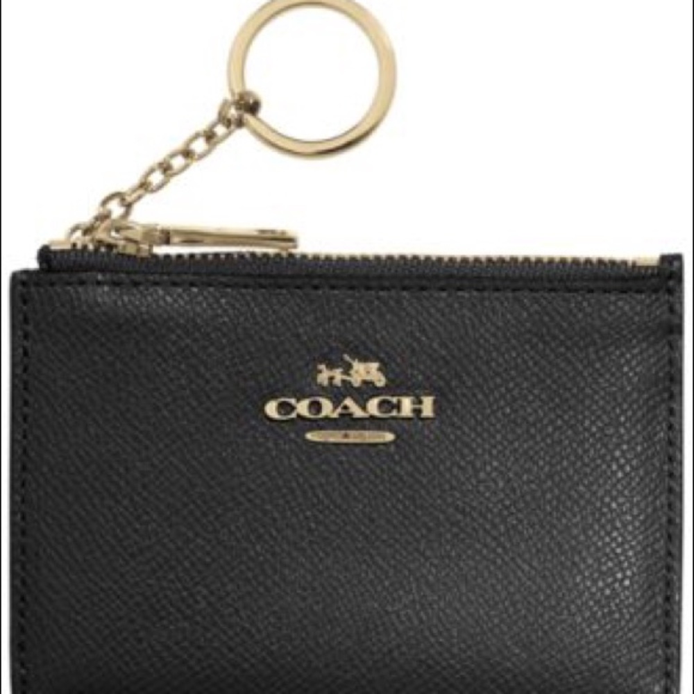 Authentic mini skinny Coach ID holder
