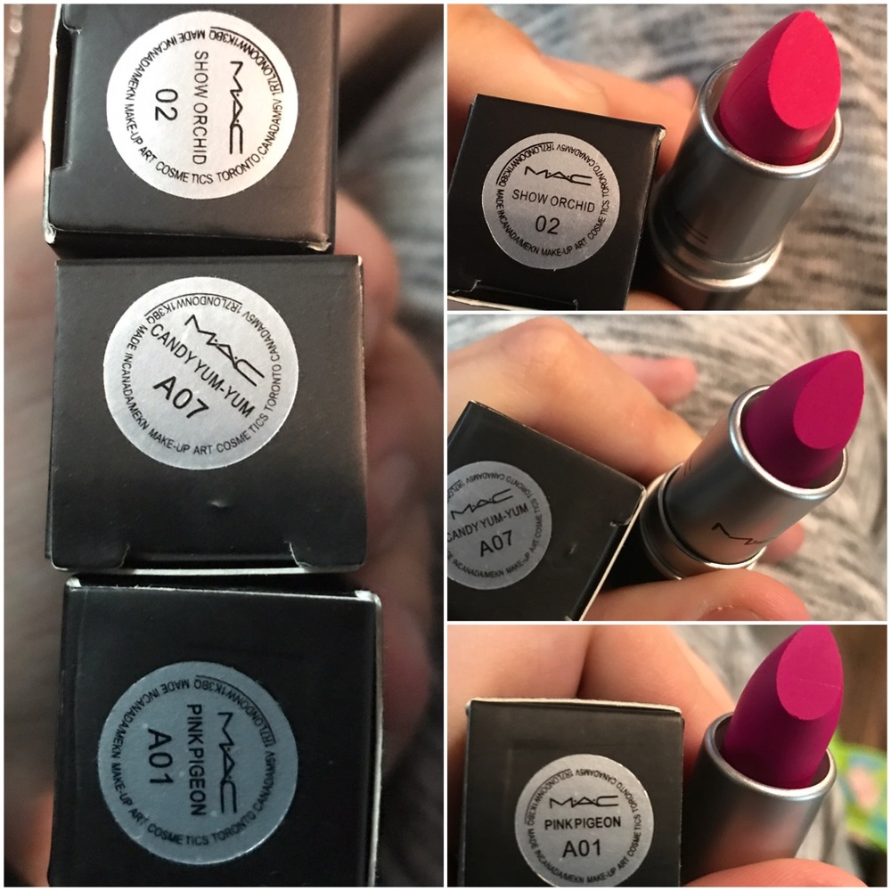 3 Mac Matte Lipsticks