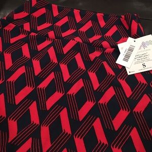 NWT Lularoe Cassie Skirt-Red and Navy