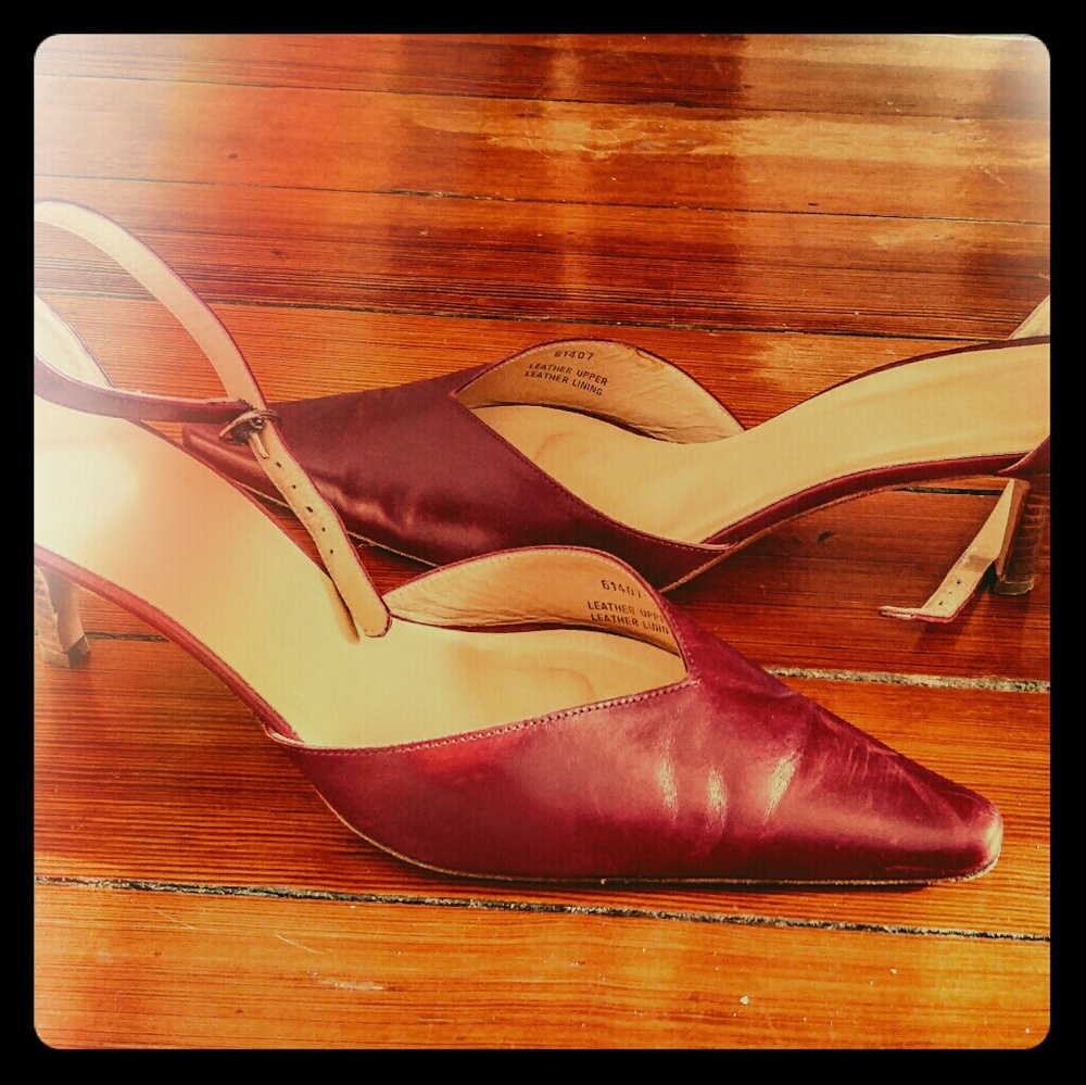 J Crew 2" heel shoes with ankle strap