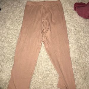 Misguided nude cropped leggings