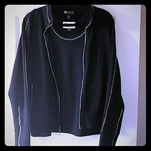 Crystal lined spa jacket and tank top