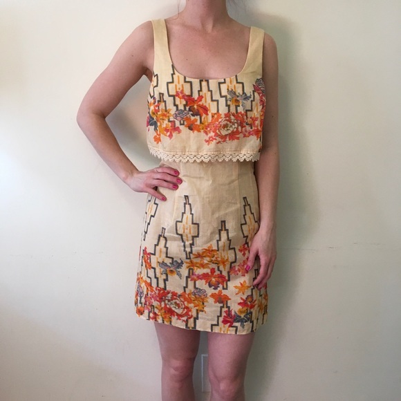Free People Dresses & Skirts - FREE PEOPLE Orange Big Bang Sleeveless Shift Dress