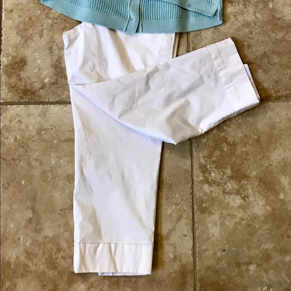 Lined cuffed Capri pants