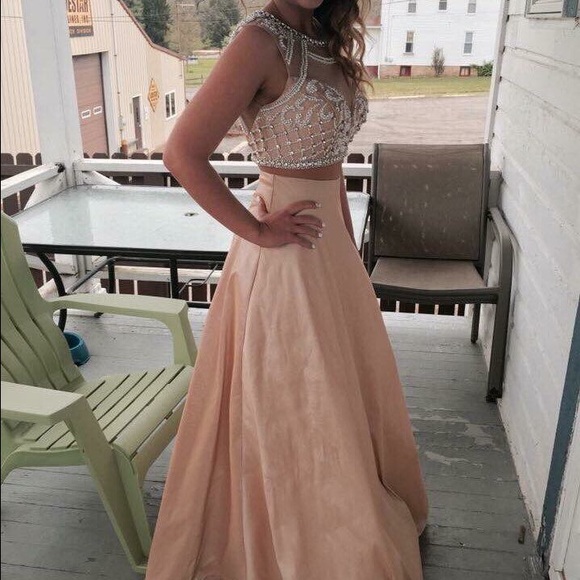 2 piece prom dress