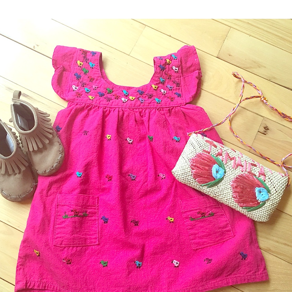 Handmade embroidered bird Dress - Picture 1 of 2