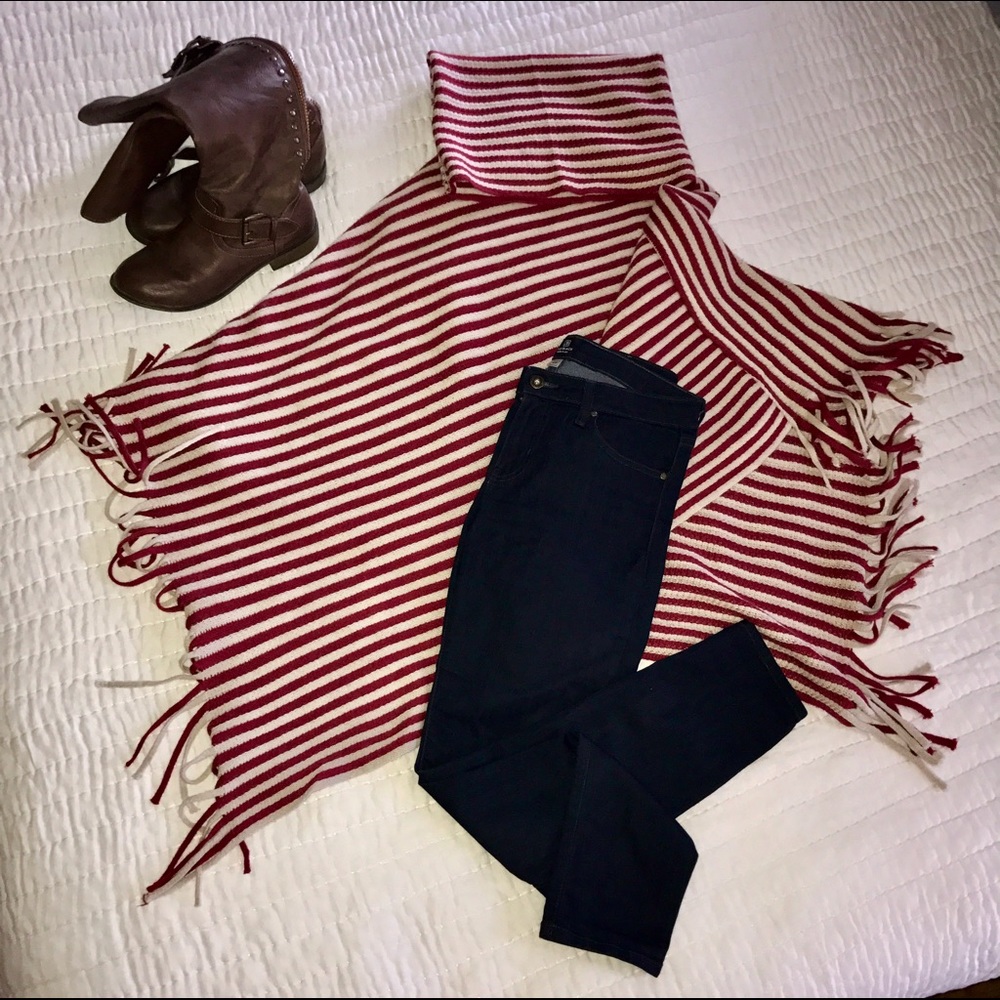 Cowl neck sweater poncho