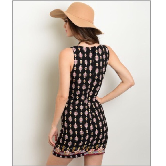 Sleeveless mixed print dress - Picture 2 of 2