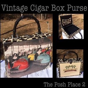 🌹 Vintage Cigar Box Handle Bag 🌹