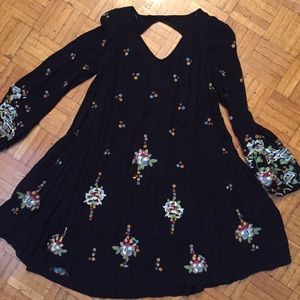 Free People embroidered mini dress NWTS