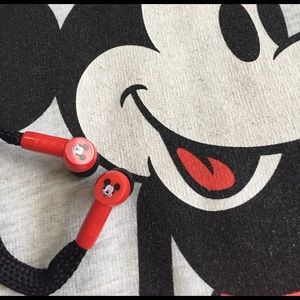Disney Tops - adorable mickey pullover with earbud strings XS Disney Tops - adorable mickey pullover with earbud strings XS