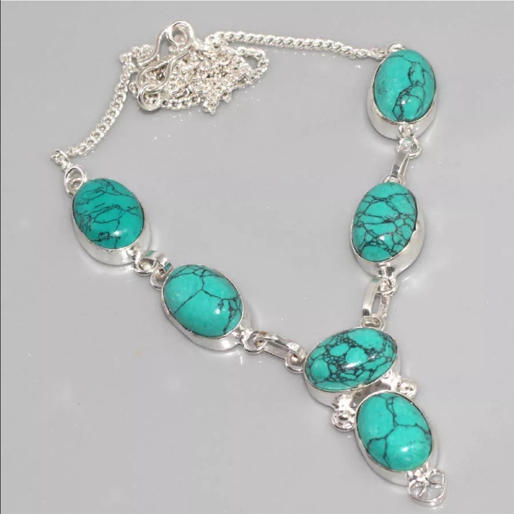 ♥️SOLD♥️Turquoise Sterling Inlay Necklace