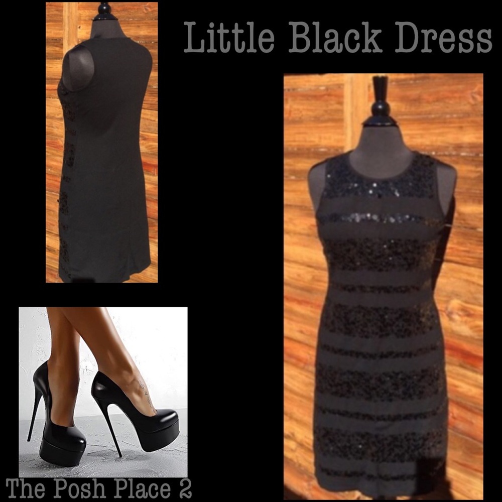 💄Little Black Sequined Dress by INC. Never Worn!