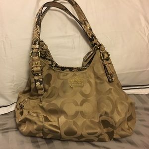 COACH Signature Gold Shoulder Bag