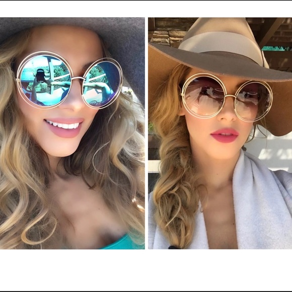 ✨New! Boho Babe Blue & Gold Mirror Sunnies - Picture 5 of 5