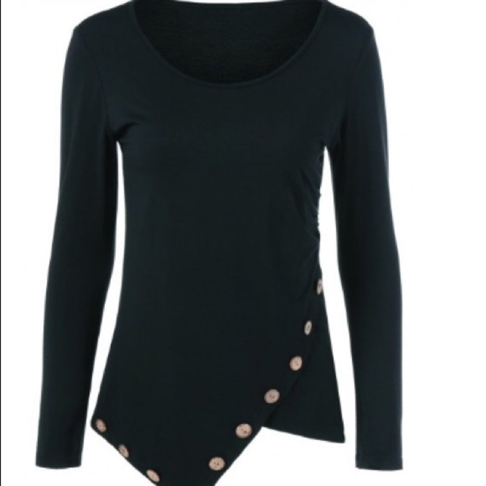 Round Neck Button Shirt