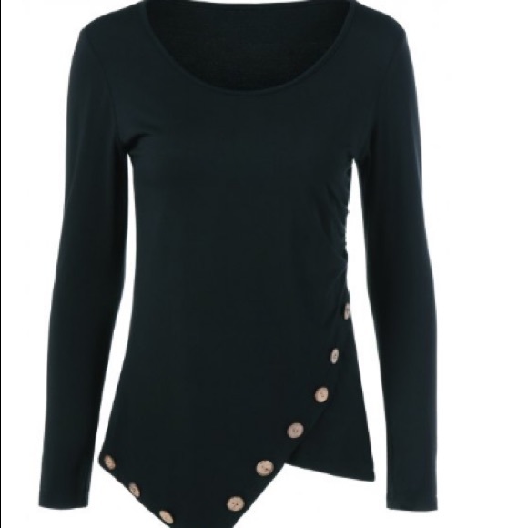 Round Neck Button Shirt - Picture 1 of 2