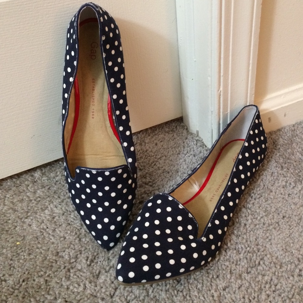 Navy blue polka Dot shoes