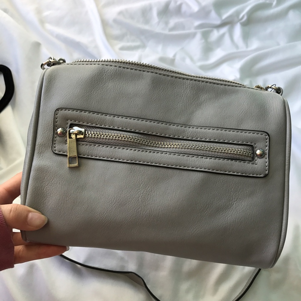 Grey cross body bag