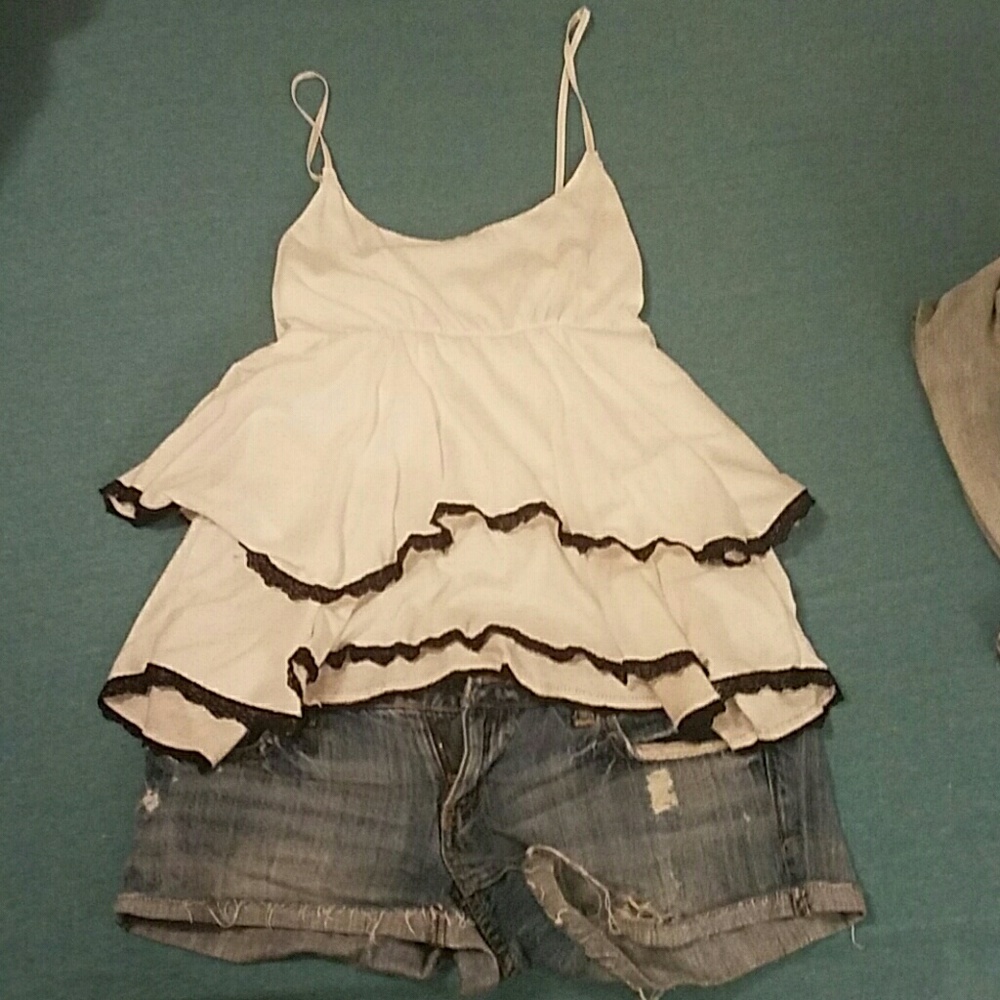 White baby doll top