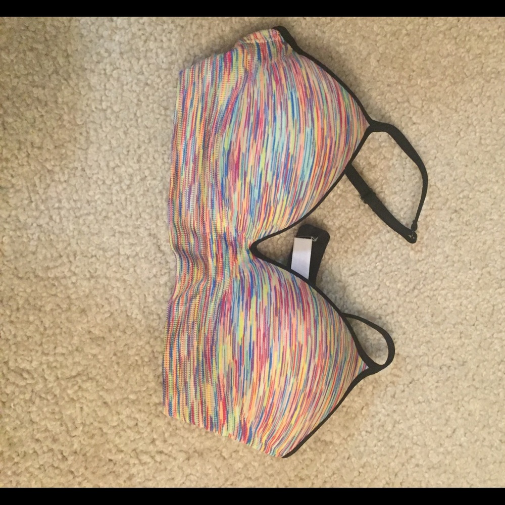 Colorful push up sports bra