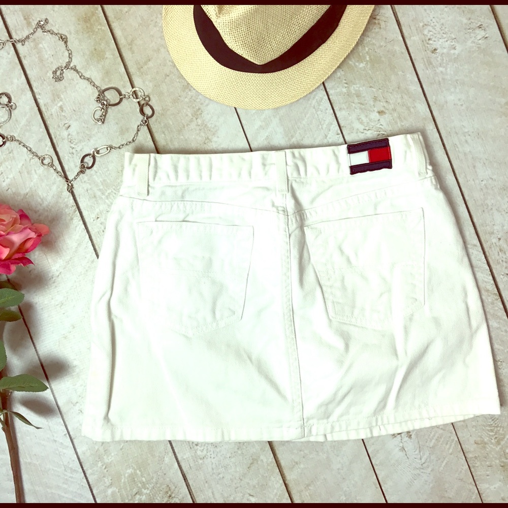 Tommy Hilfiger white jean skirt