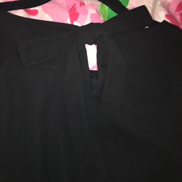 Loft Black and White Shirt with Bow Detail - Picture 3 of 5