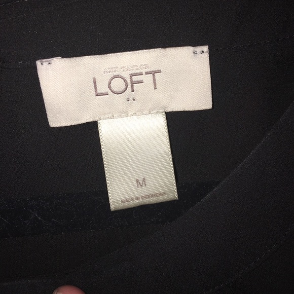 Loft Black and White Shirt with Bow Detail - Picture 4 of 5