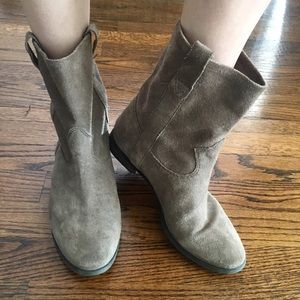 Vince Camuto light brown suede ankle boots