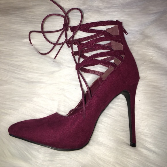 Charlotte Russe Shoes - Wine "Stella" heel