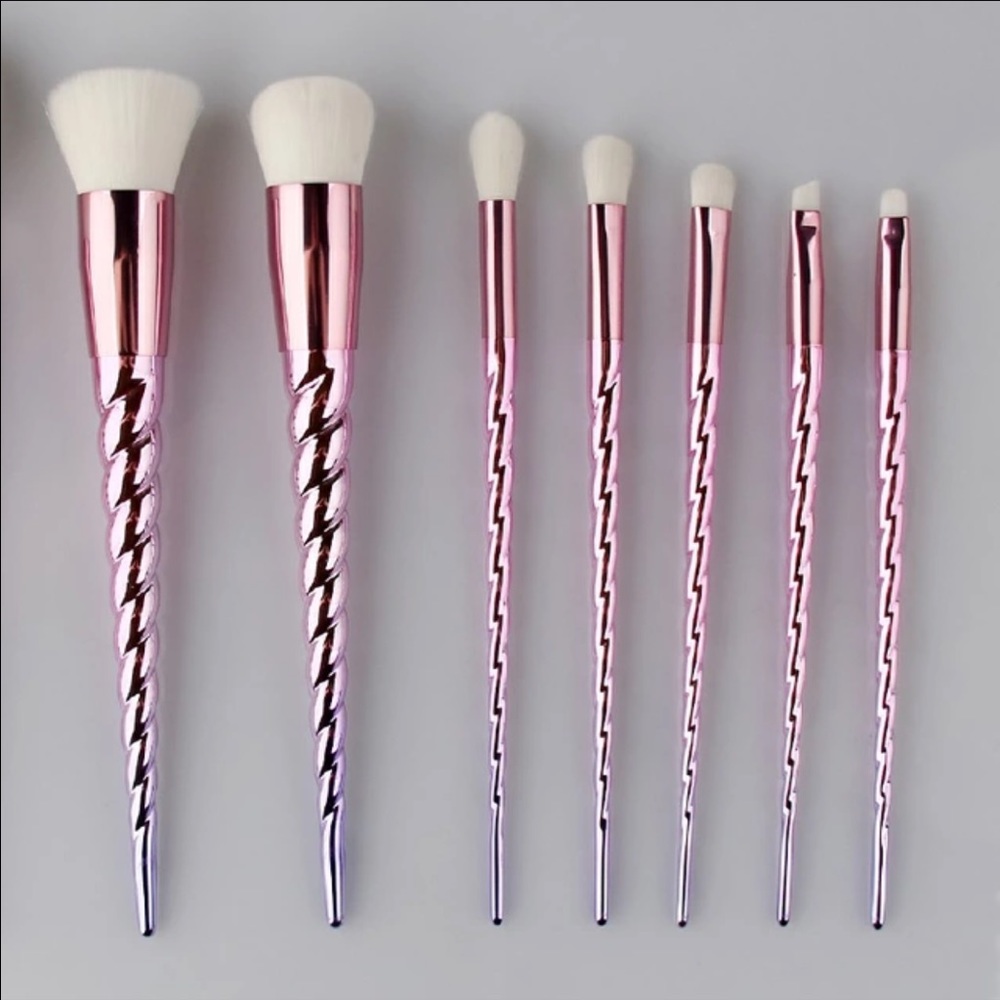Brand new pink makeup brushes