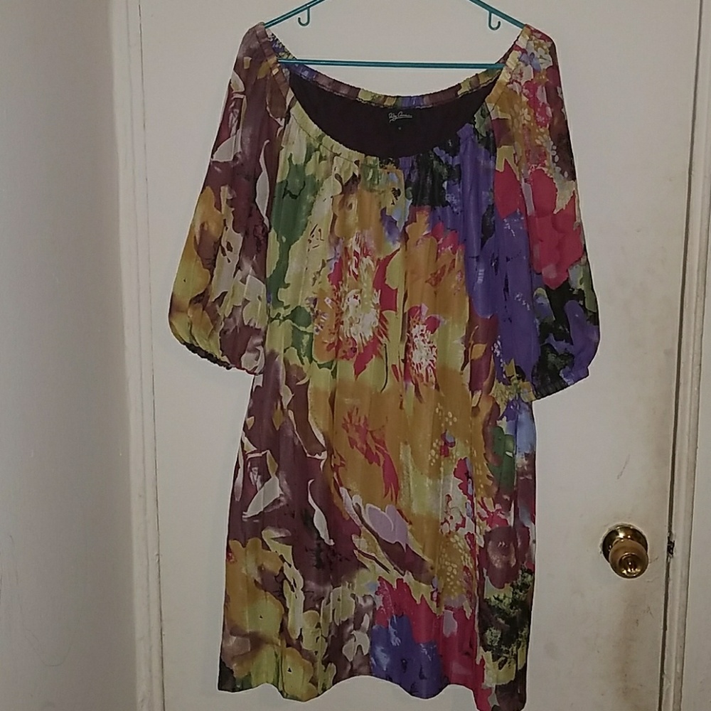 NWOT Oleg Cassini Watercolor dress Sz 12