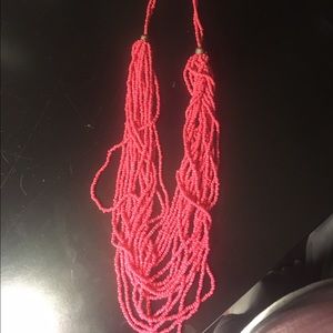 Pink beaded necklace