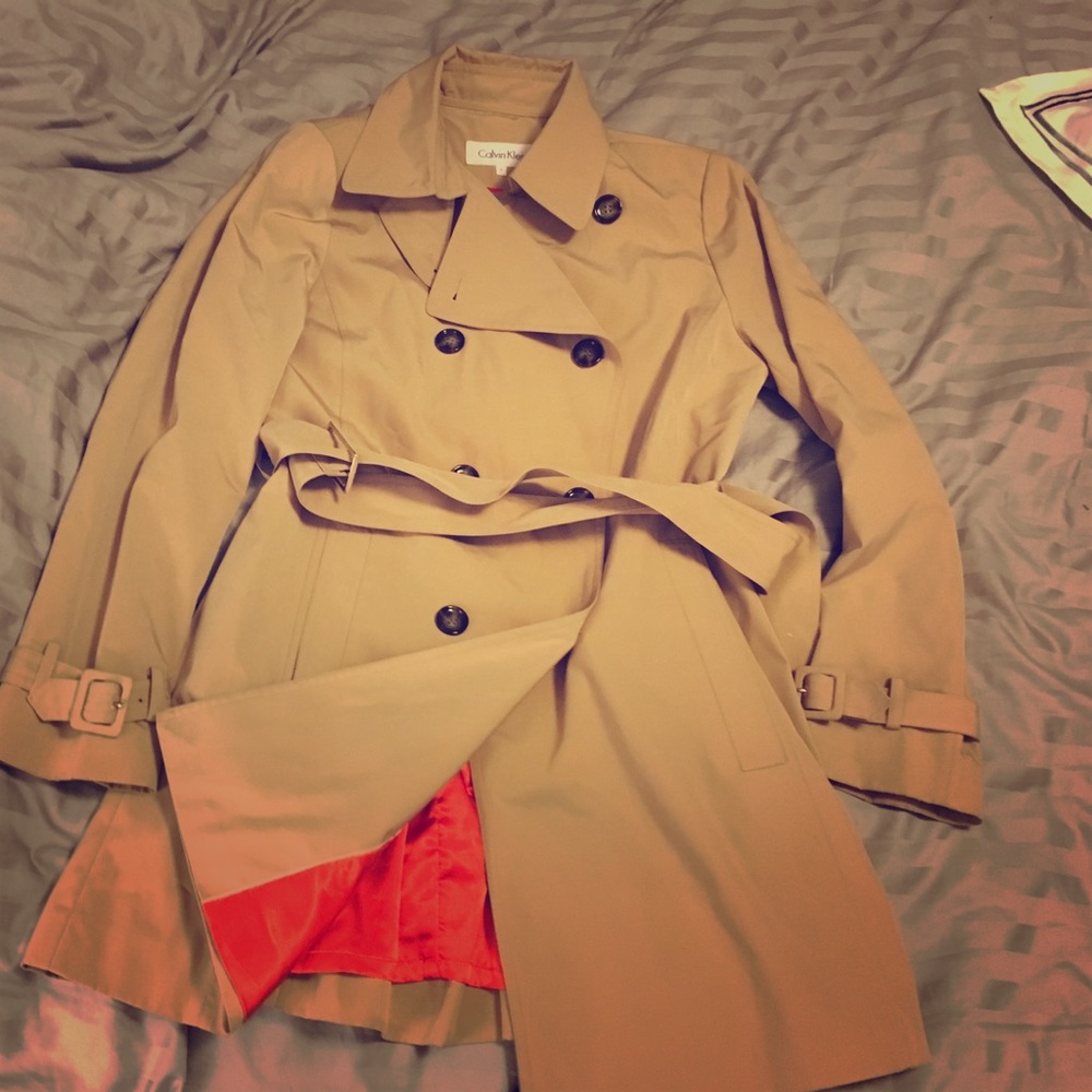 Small Calvin Klein Double Breasted Trench Coat