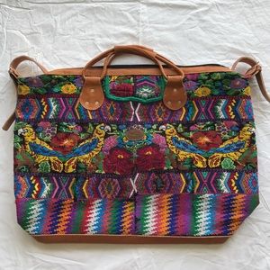 Stunning handmade weekender bag from Guatemala