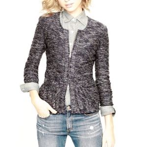 J Crew Boucle Tweed Peplum Jacket