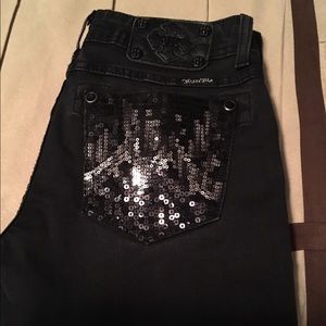 Black miss me jeans