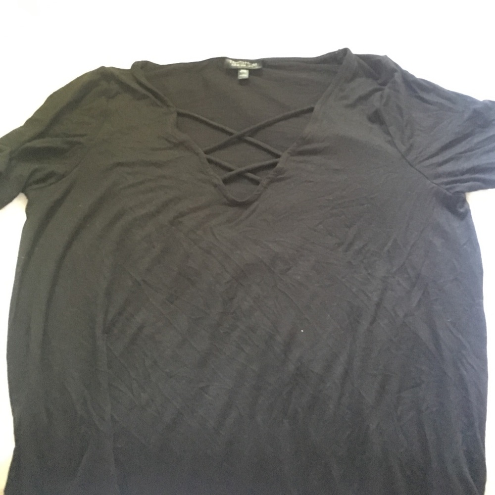 Top shop criss cross black top