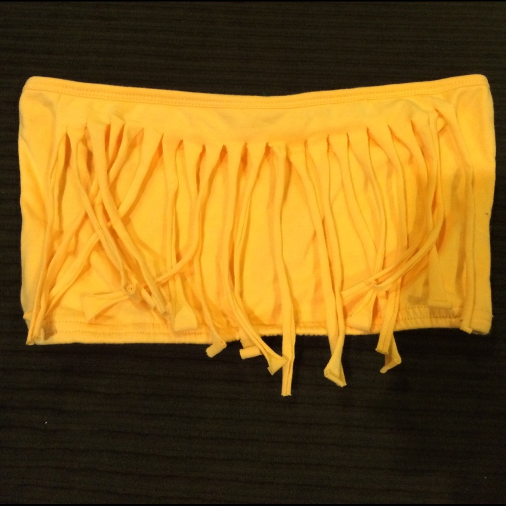 Orange fringe bandeau