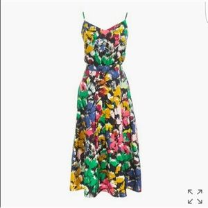 NWT J Crew Silk Fall Floral A Line Dress