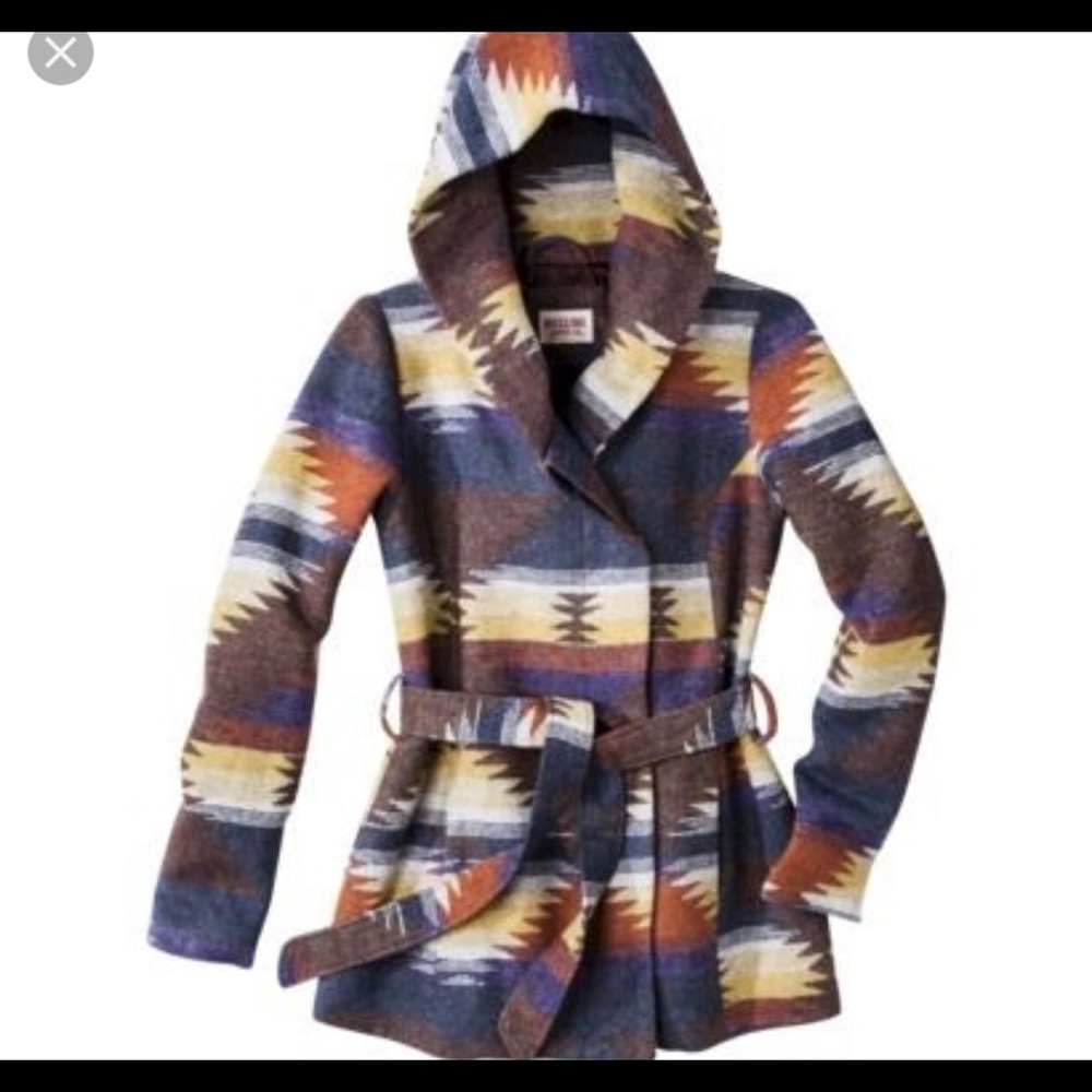 Mossimo Aztec print jacket, with belt