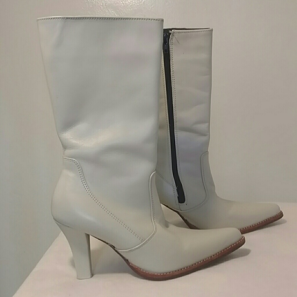 Womens vintage cowboy mod leather boots Sz 7 Used