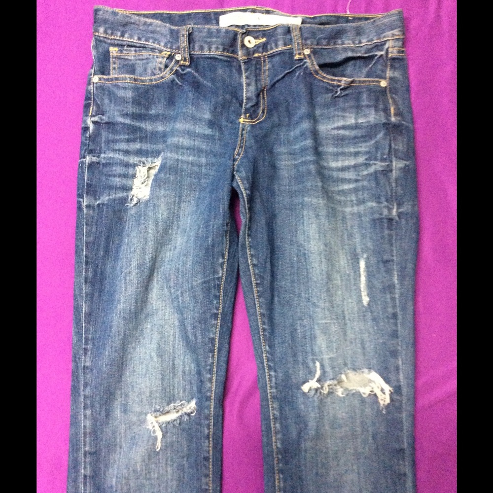 Slouch slim torn jeans