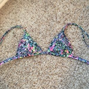 Graffiti style bikini top