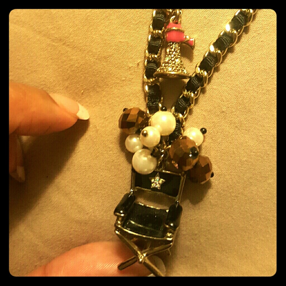 Rare Betsey Johnson Director's Chair Necklace