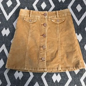 Urban Outfitters BDG Mustard Corduroy Mini Skirt