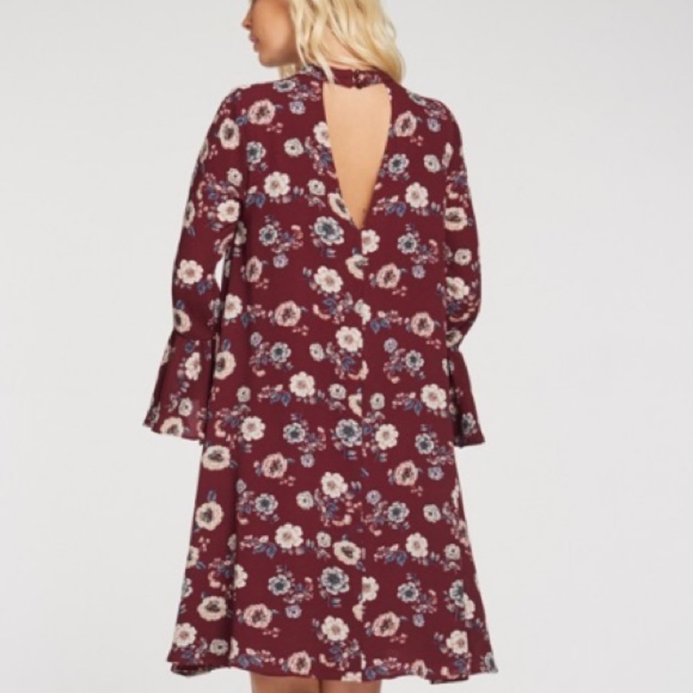 Black V-Beck Swing Dress - Picture 2 of 8