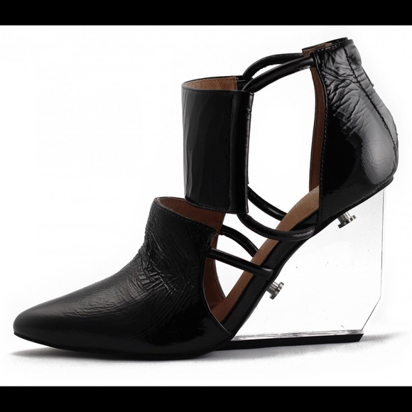 NWT Jeffrey Campbell Devandra clear wedge - Picture 2 of 3