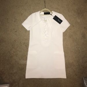 Kendall & Kylie White Lace up dress